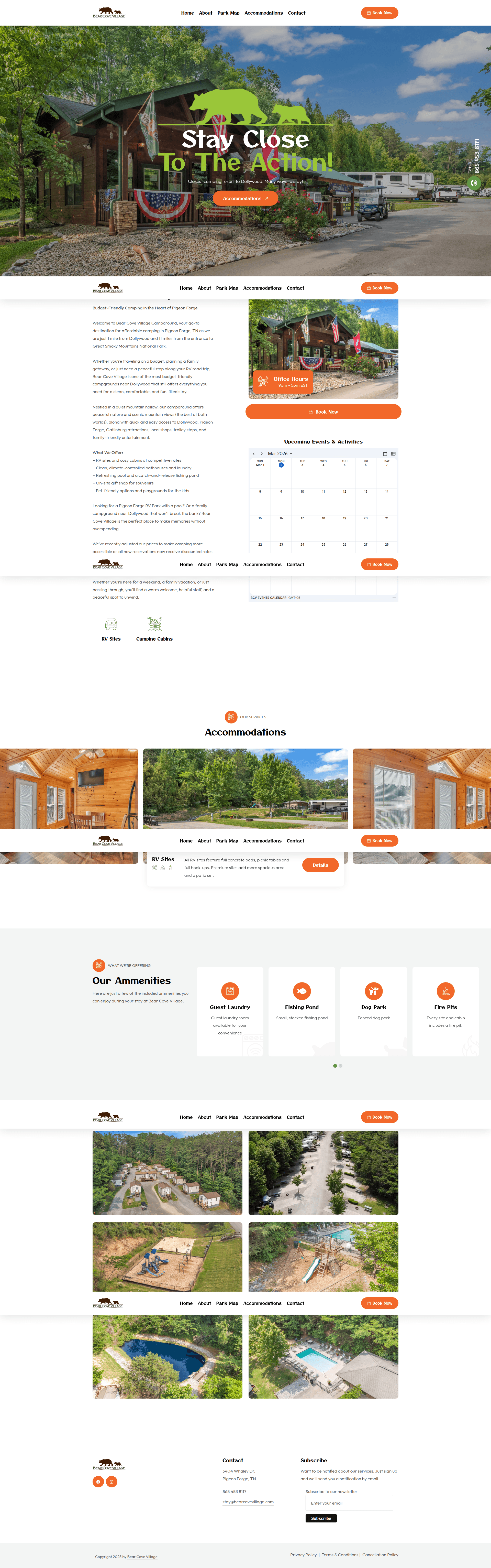 Bear Cove Village website screenshot