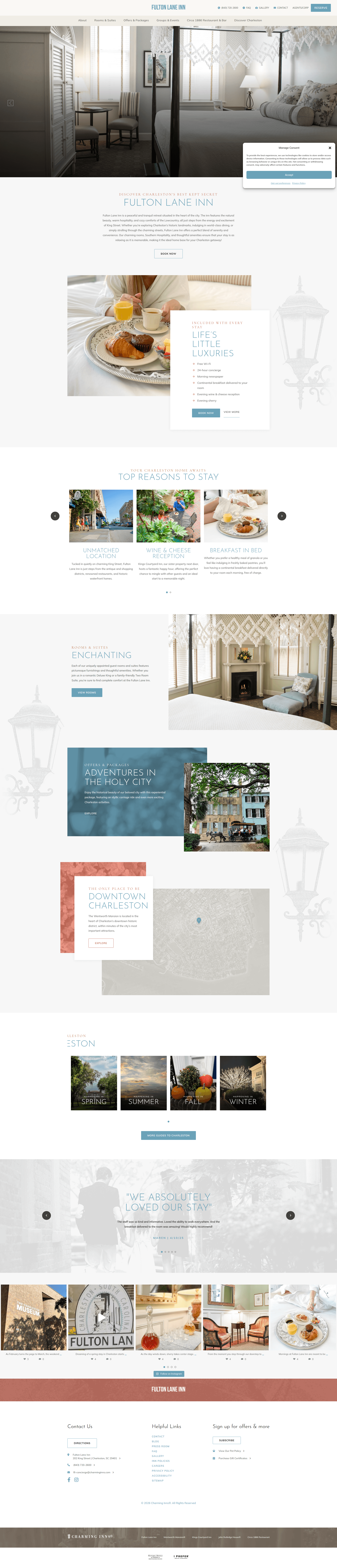Fulton Lane Inn website screenshot