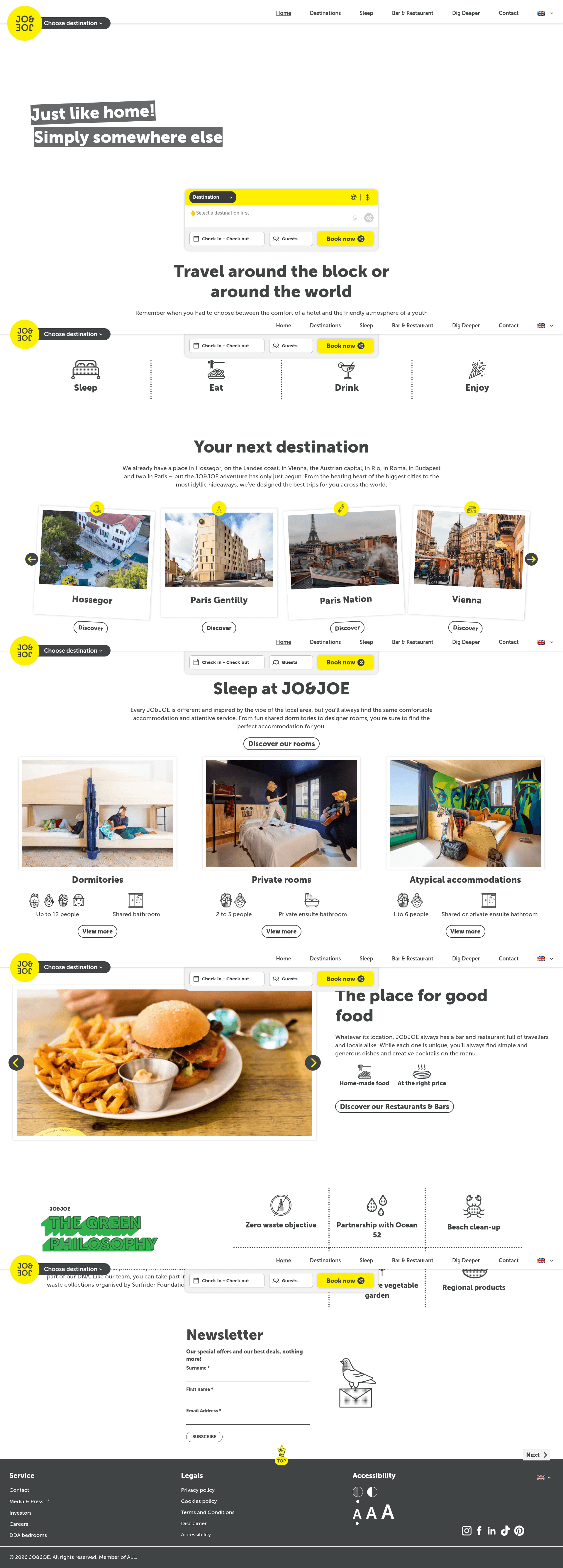 JO&JOE website screenshot