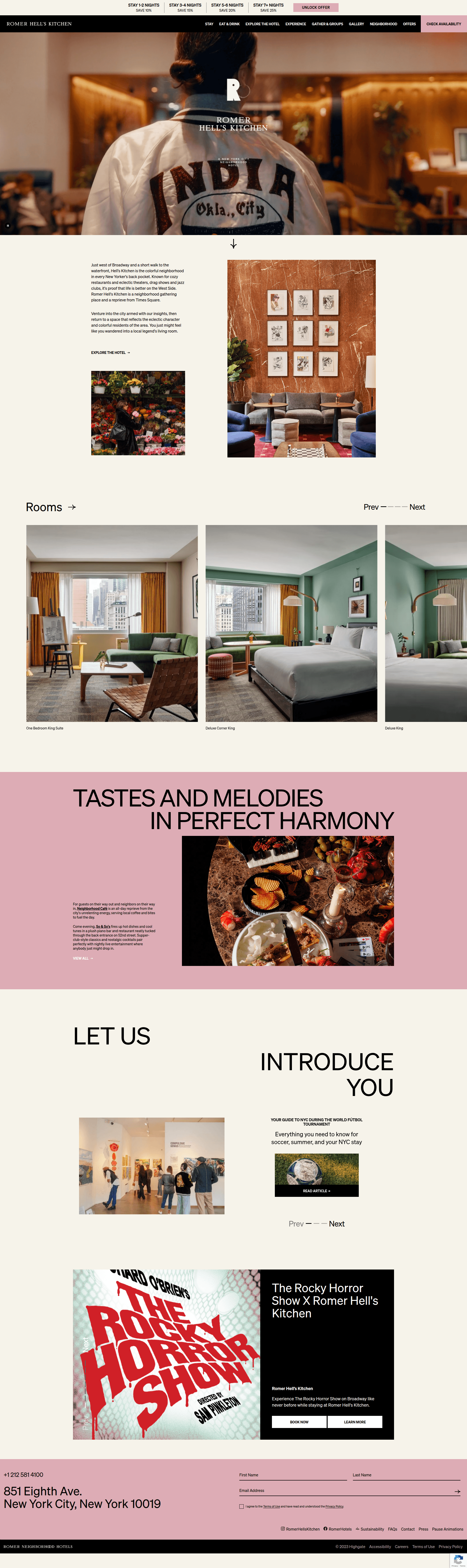 Romer Hell's Kitchen website screenshot