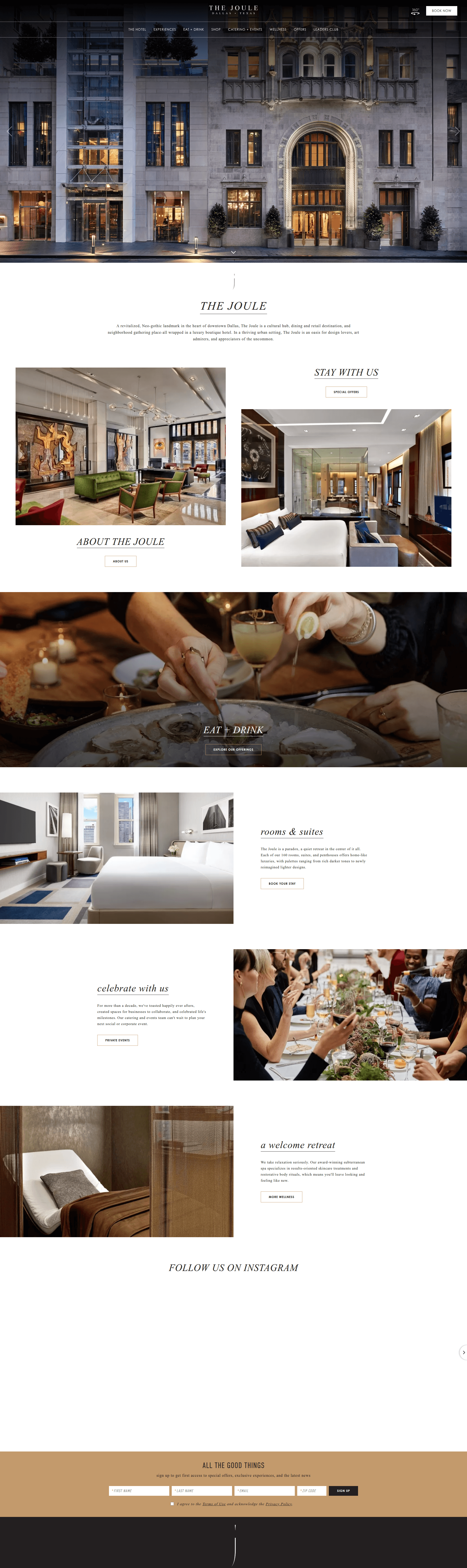 The Joule Dallas website screenshot
